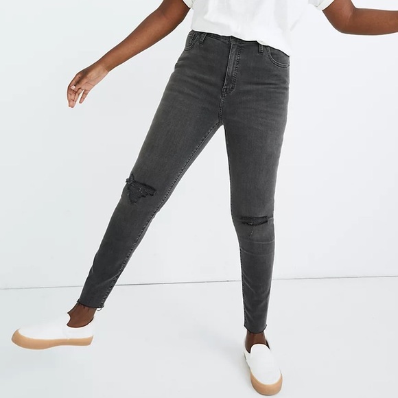 Madewell Denim - Madewell 9'' High Rise Skinny Distressed Jean